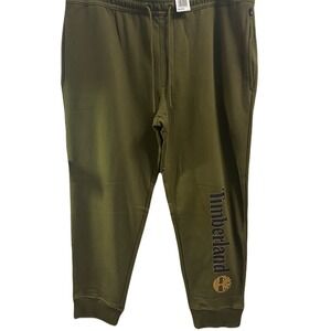 Timberland Men's Joggers Army Green Graphic‎ Logo Sweatpants Size 3X- NWT! $60